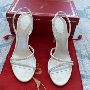 Bridal Shoe! Ivory strass Margot sandal from Rene Caovilla